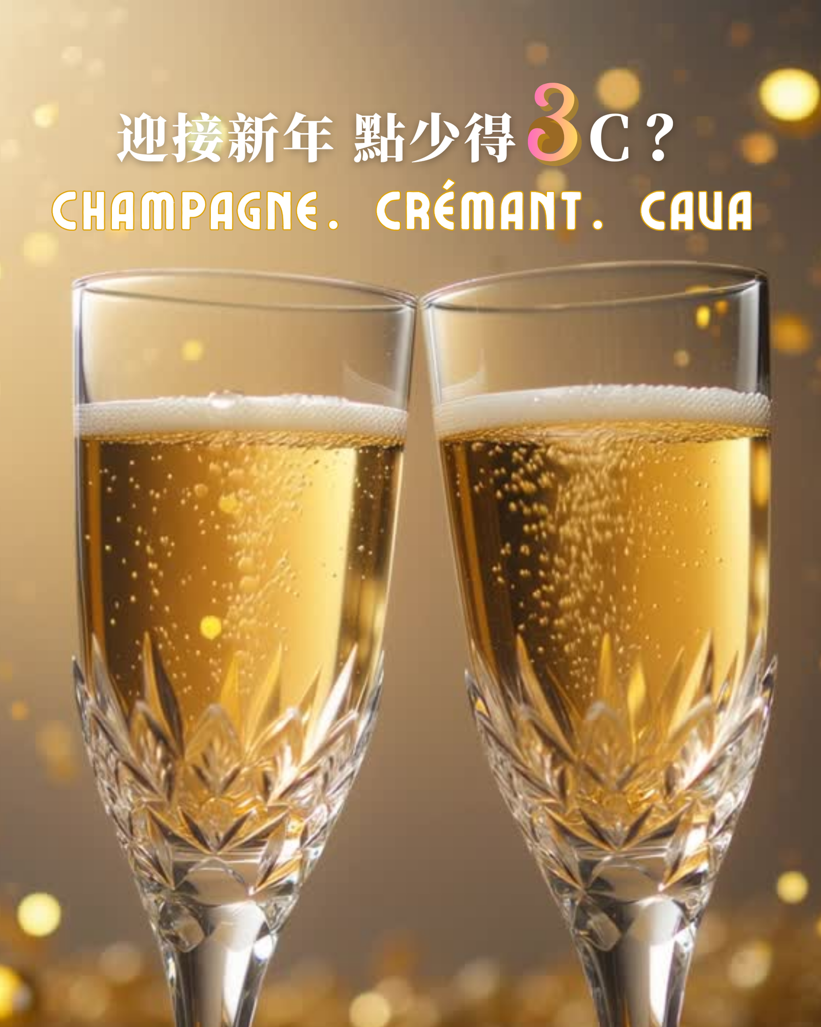 迎接新年，點少得「3C」🥂