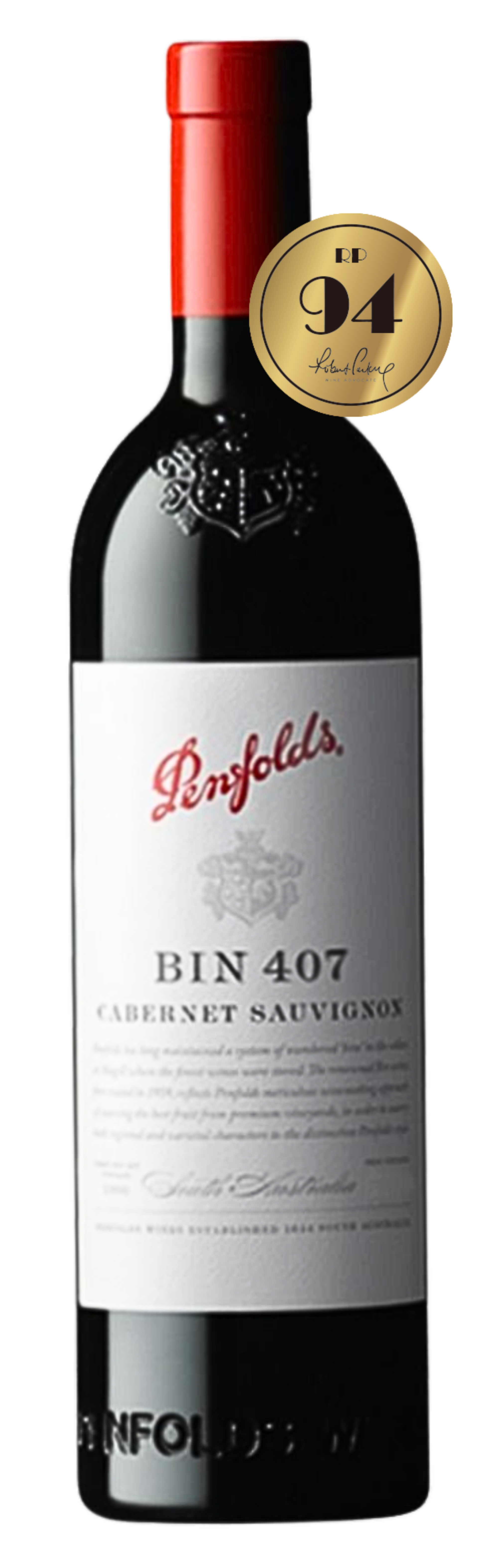 Penfolds Bin 407 Cabernet Sauvignon 2021 Cork Closure (RP: 94)