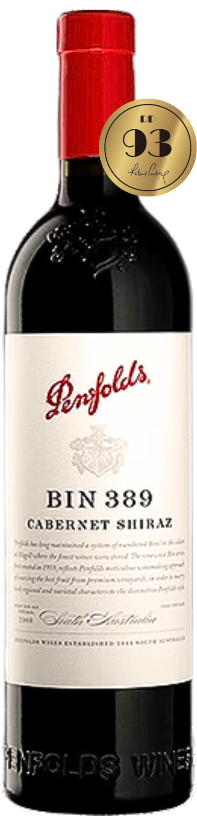 Penfolds Bin 389 Cabernet Shiraz 2021 Cork Closure (RP: 93+)