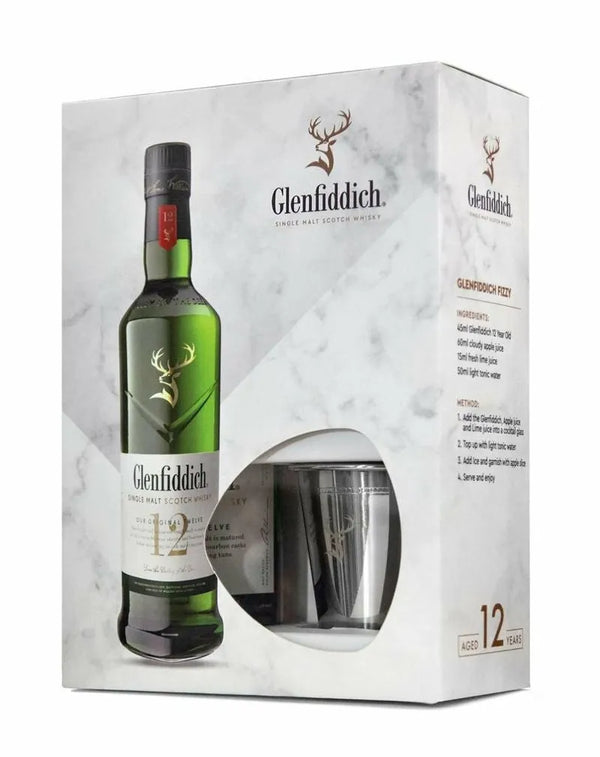 Glenfiddich 12 Year Old Scotch Whisky with Ice Bucket Gift Set - SENS