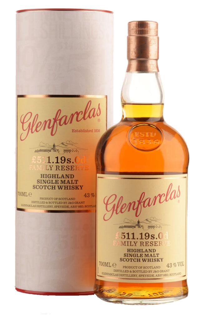 Glenfarclas £511.19s.0d Family Reserve Single Malt Whisky 43%