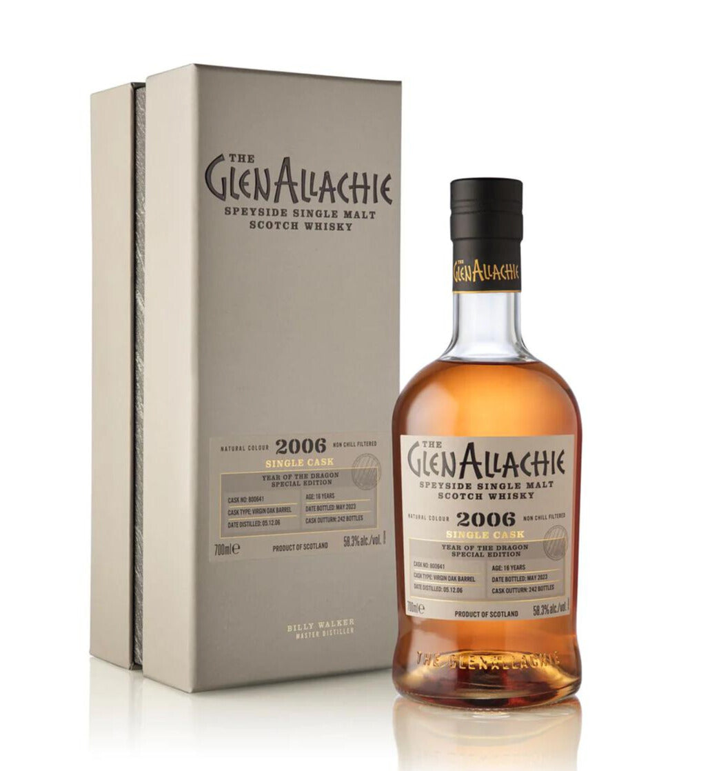 The GlenAllachie Year of Dragon Edition 2006 Virgin Oak Barrel 16 Year Old Single Cask Whisky 58.3%