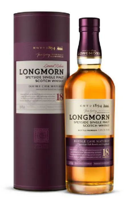Longmorn 18 Year Old Double Cask Matured Single Malt Whisky 48% - SENS