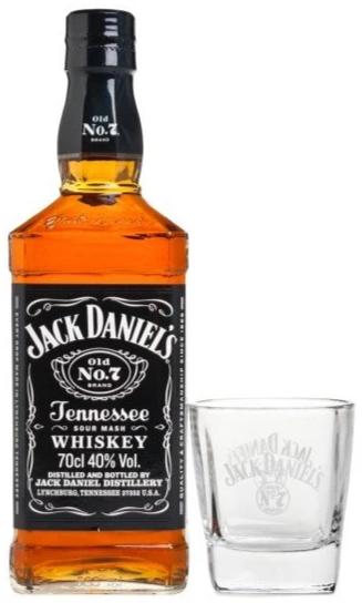 Jack Daniel's Black Label Old No.7 Bourbon Whiskey with Whiskey 