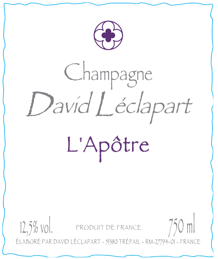 Champagne David Leclapart "L'Apotre" Premier Cru Blanc de Blancs Extra Brut NV (2011 Harvest) (JS:94)