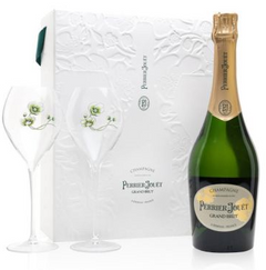 Champagne Perrier Jouet Grand Brut NV Gift set (w/2 Champagne